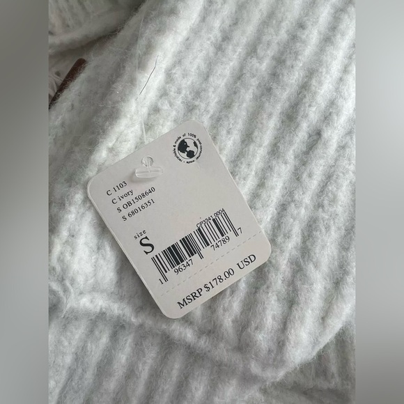 NWT Free People Jackson Cardigan Small, Ivory, MSRP $178 - Picture 9 of 10